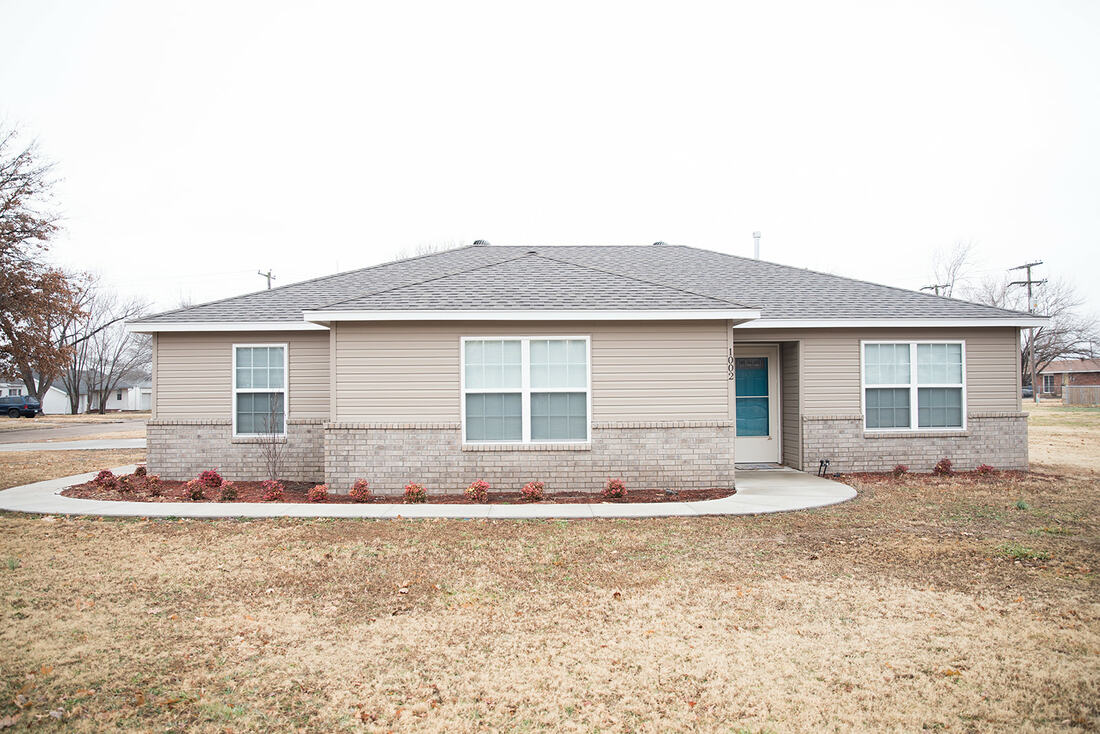 A completed Ponca City Area Habitat for Humanity home